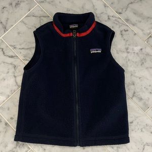Boys navy Patagonia fleece vest